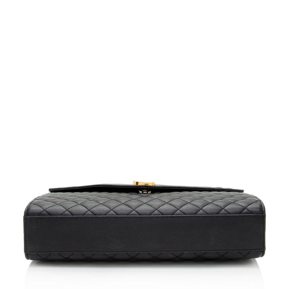 Saint Laurent Mixed Matelasse Grain de Poudre Monogram Large Envelope Bag - Picture 4 of 15